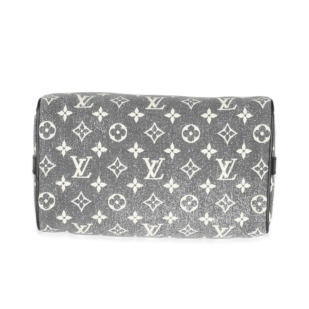 Louis Vuitton Louis Vuitton Black Monogram Denim Jacquard Speedy Bandouliere 25