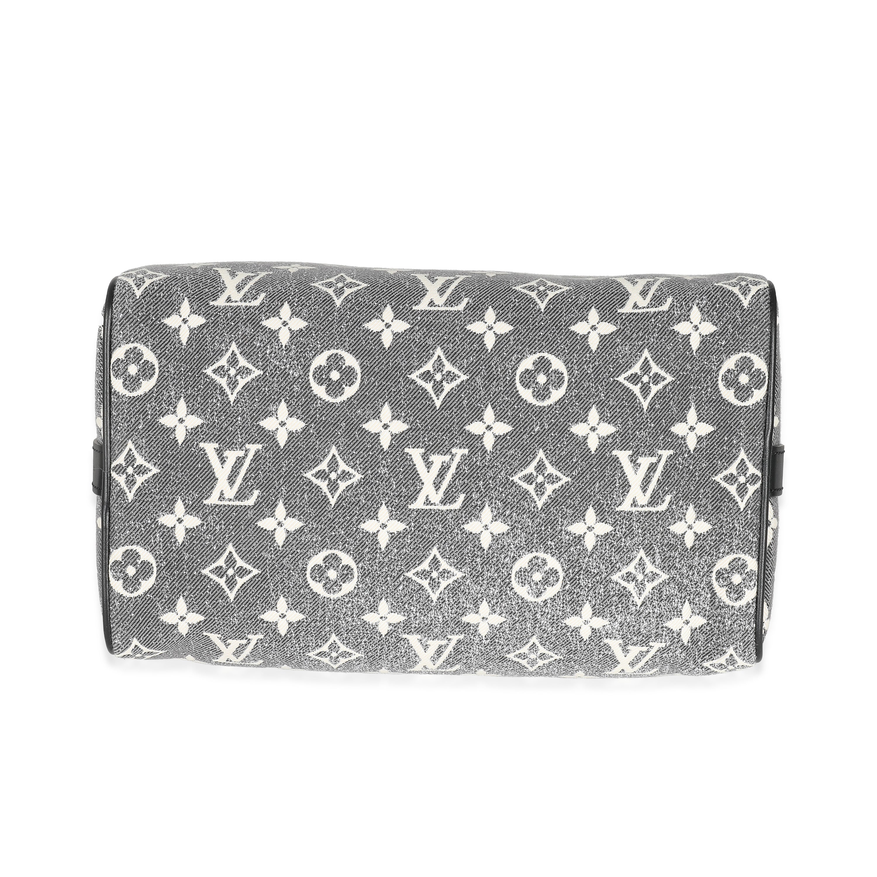 Louis Vuitton Louis Vuitton Black Monogram Denim Jacquard Speedy Bandouliere 25