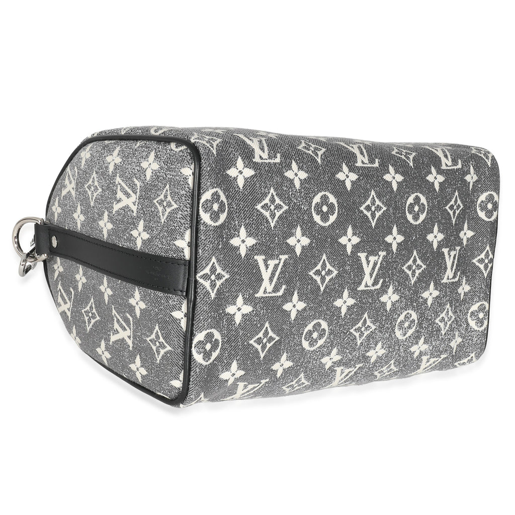 Louis Vuitton Louis Vuitton Black Monogram Denim Jacquard Speedy Bandouliere 25