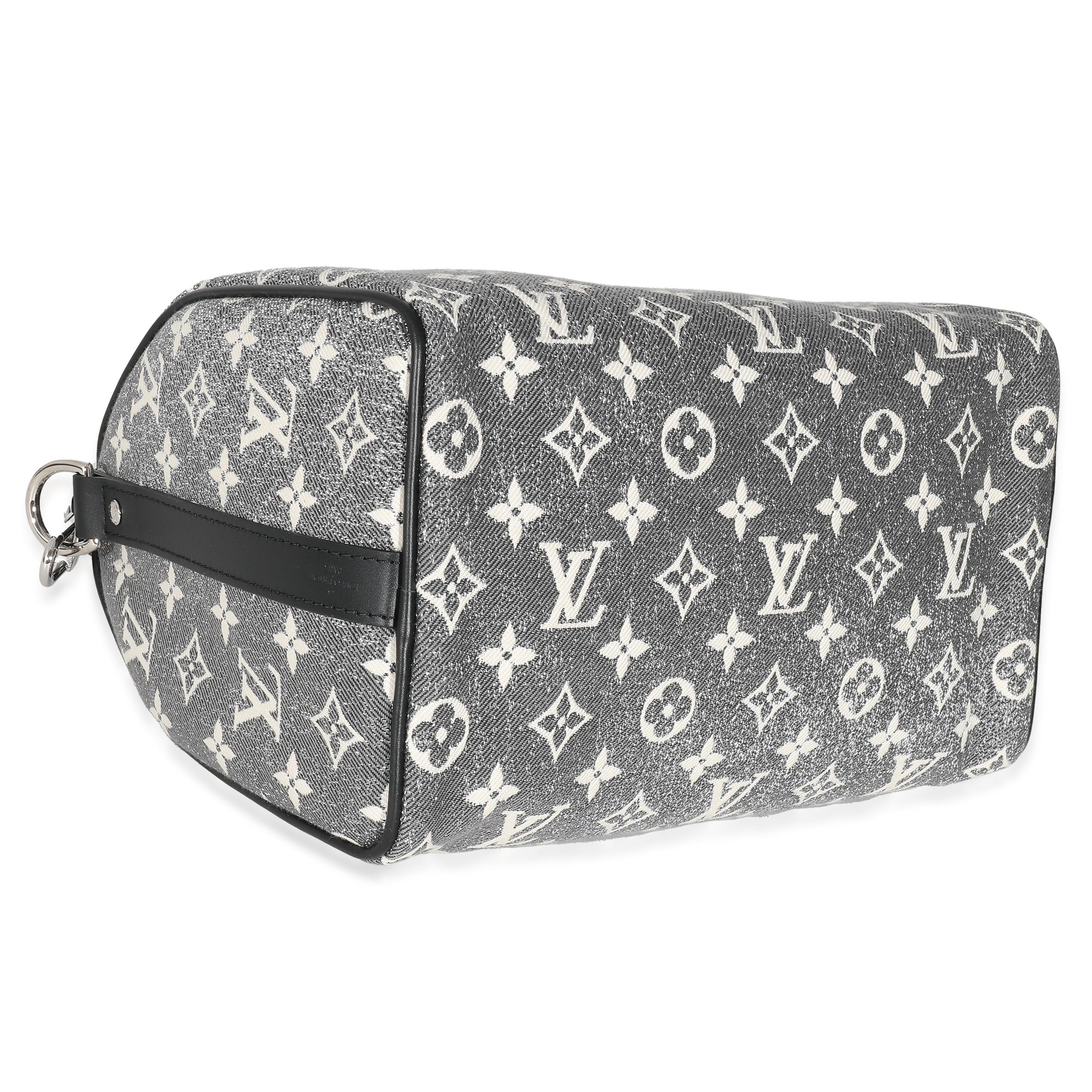 Louis Vuitton Louis Vuitton Black Monogram Denim Jacquard Speedy Bandouliere 25