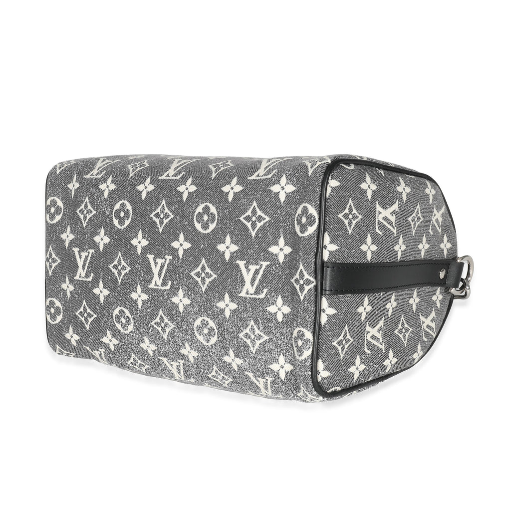 Louis Vuitton Louis Vuitton Black Monogram Denim Jacquard Speedy Bandouliere 25