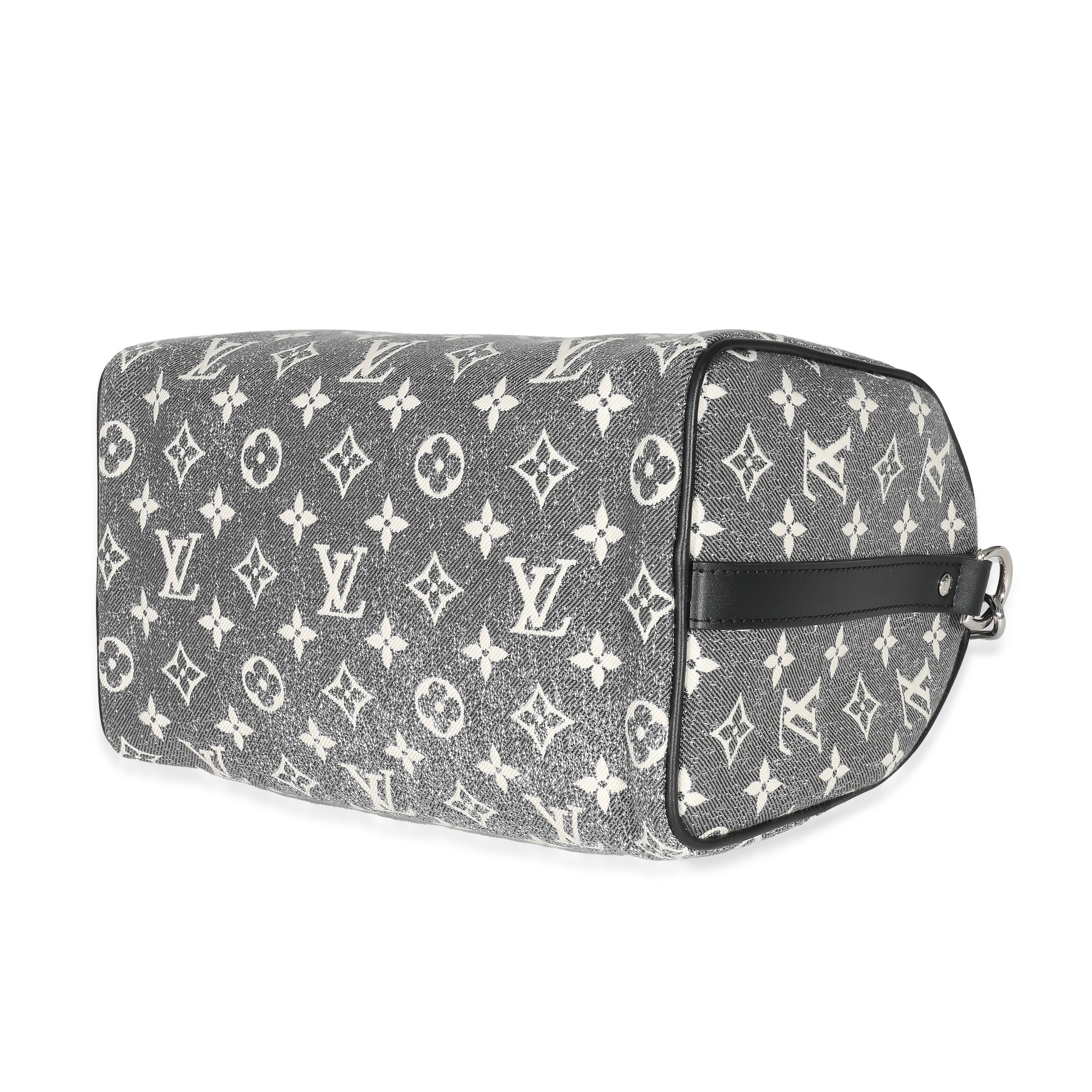 Louis Vuitton Louis Vuitton Black Monogram Denim Jacquard Speedy Bandouliere 25