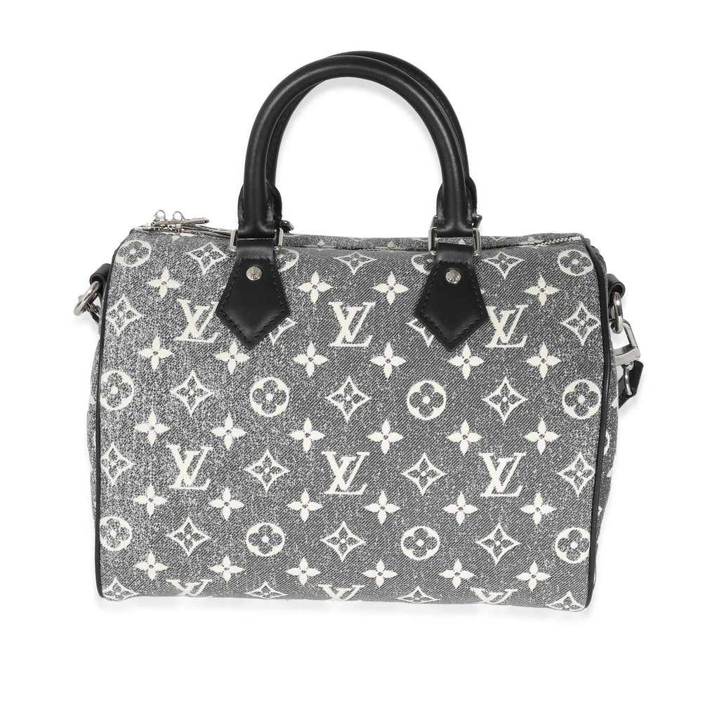 Louis Vuitton Louis Vuitton Black Monogram Denim Jacquard Speedy Bandouliere 25