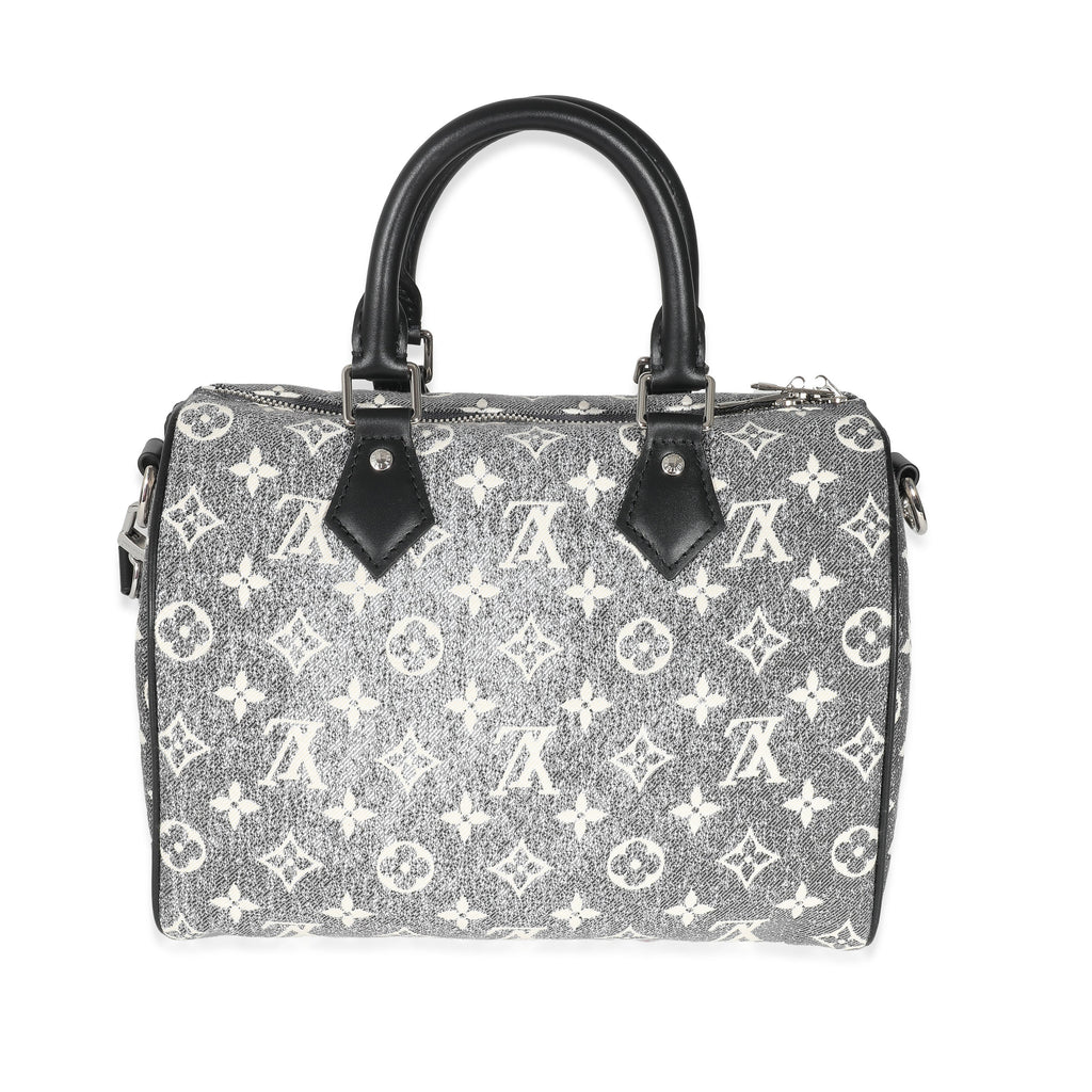 Louis Vuitton Louis Vuitton Black Monogram Denim Jacquard Speedy Bandouliere 25