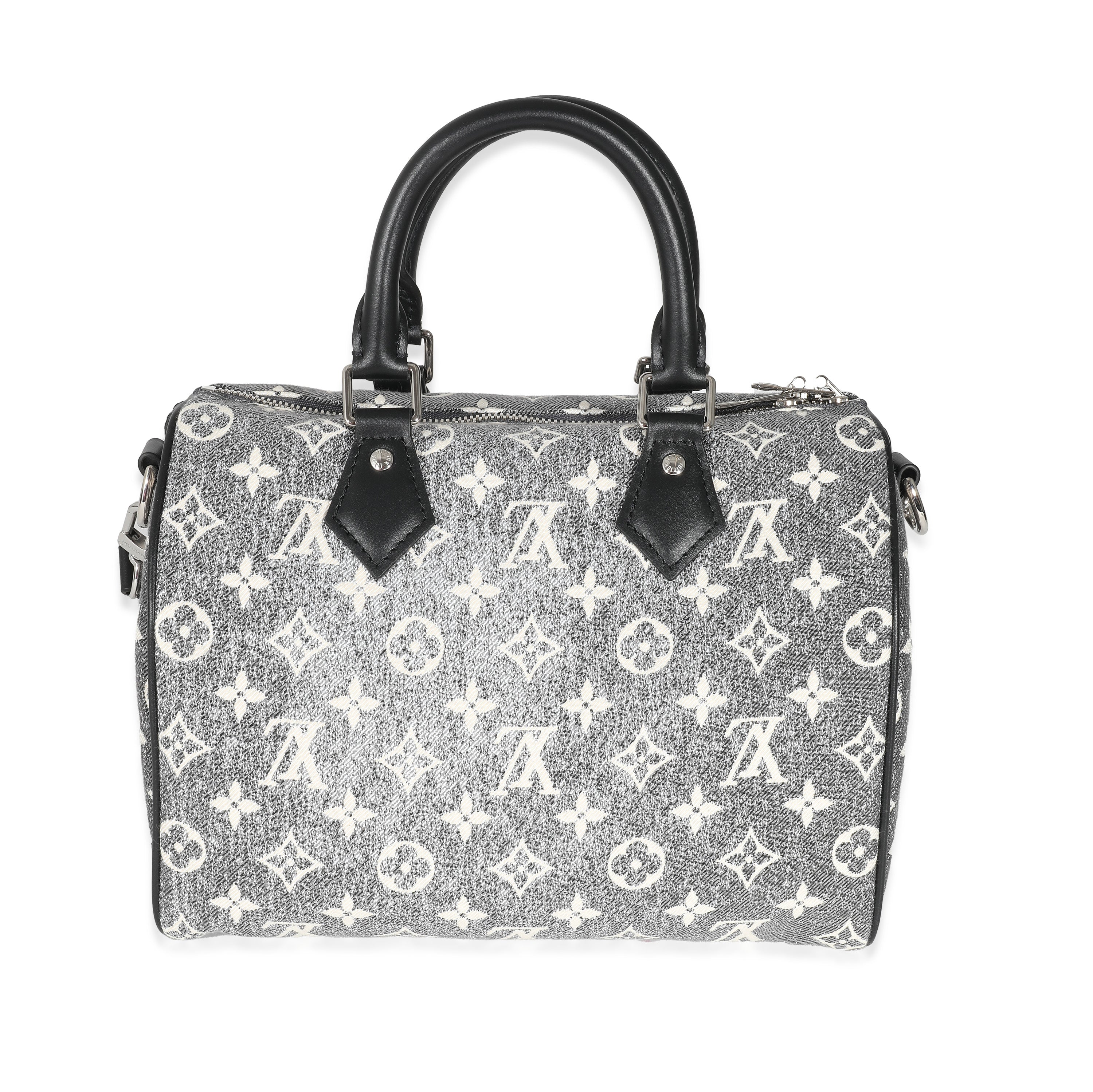 Louis Vuitton Louis Vuitton Black Monogram Denim Jacquard Speedy Bandouliere 25