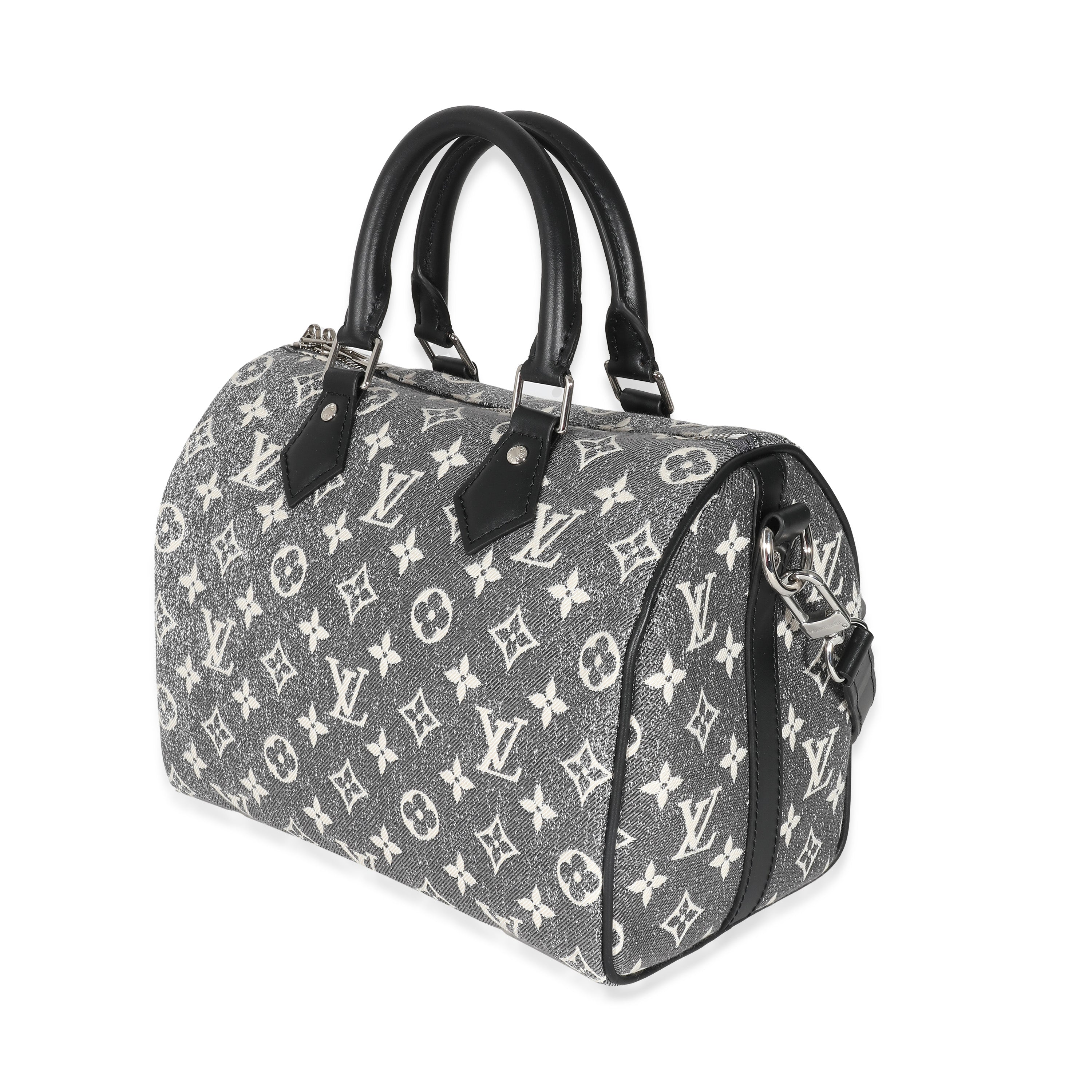 Louis Vuitton Louis Vuitton Black Monogram Denim Jacquard Speedy Bandouliere 25