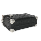 Louis Vuitton Louis Vuitton Black Debossed Monogram Calfskin Side Trunk MM