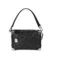 Louis Vuitton Louis Vuitton Black Debossed Monogram Calfskin Side Trunk MM