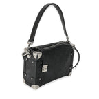 Louis Vuitton Louis Vuitton Black Debossed Monogram Calfskin Side Trunk MM