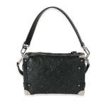 Louis Vuitton Louis Vuitton Black Debossed Monogram Calfskin Side Trunk MM