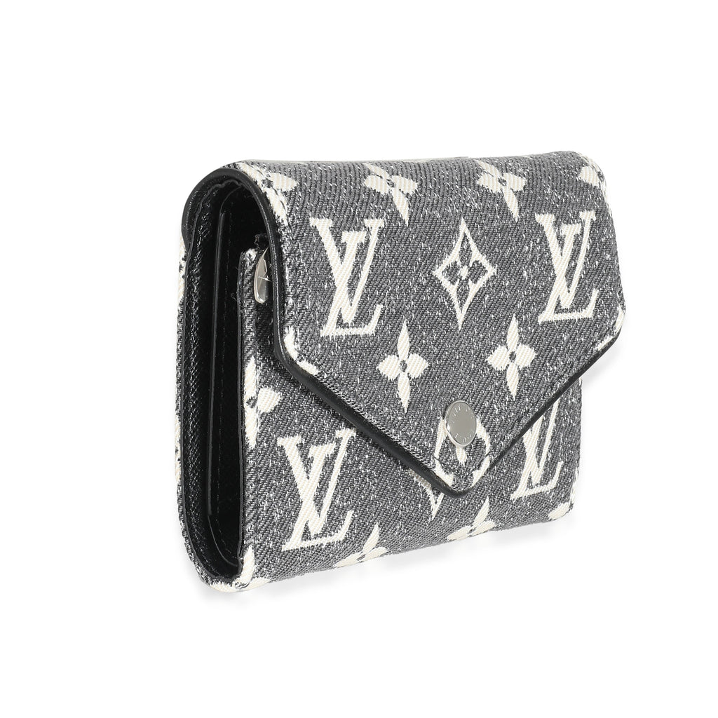Louis Vuitton Louis Vuitton Black Denim Monogram Jacquard Victorine Wallet