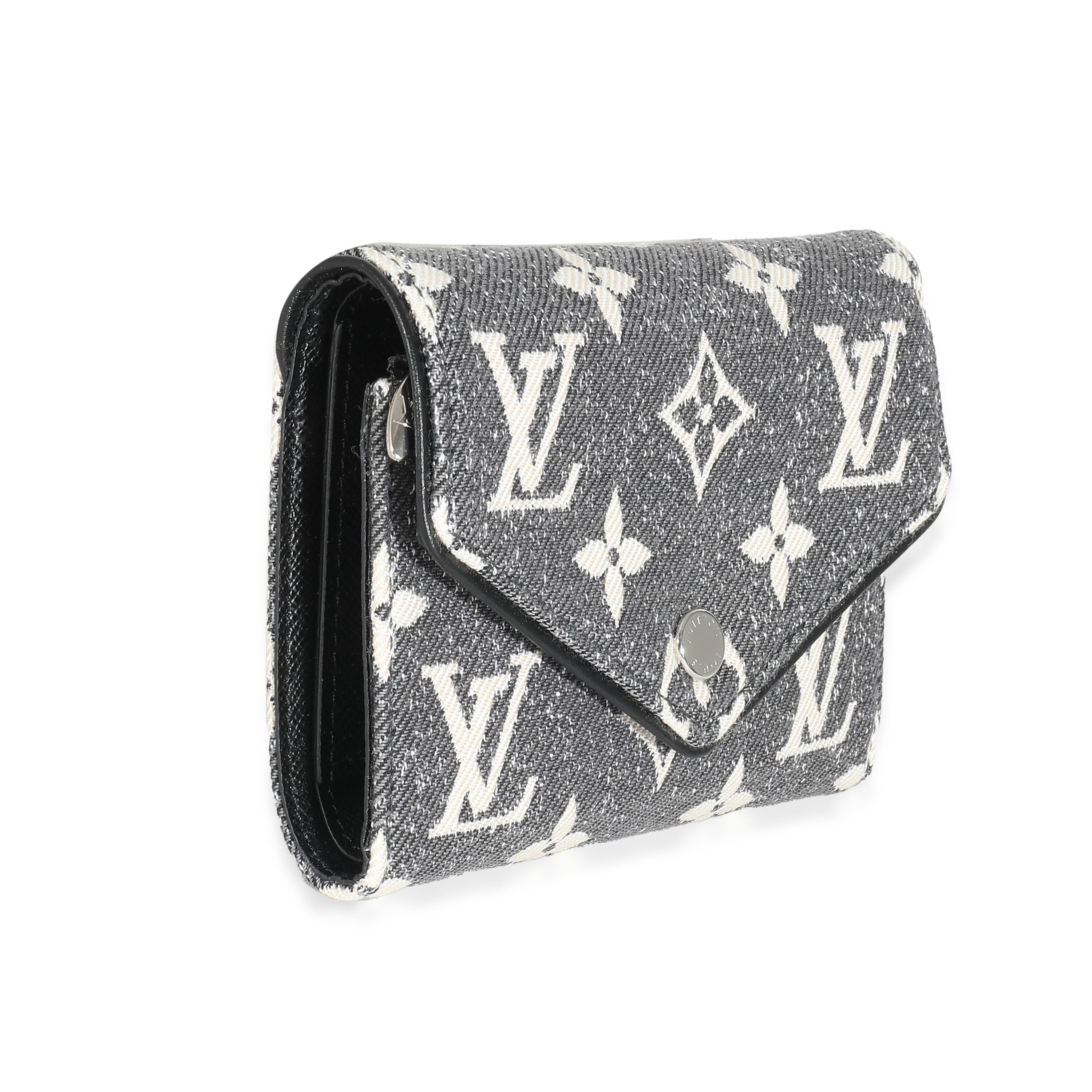 Louis Vuitton Louis Vuitton Black Denim Monogram Jacquard Victorine Wallet