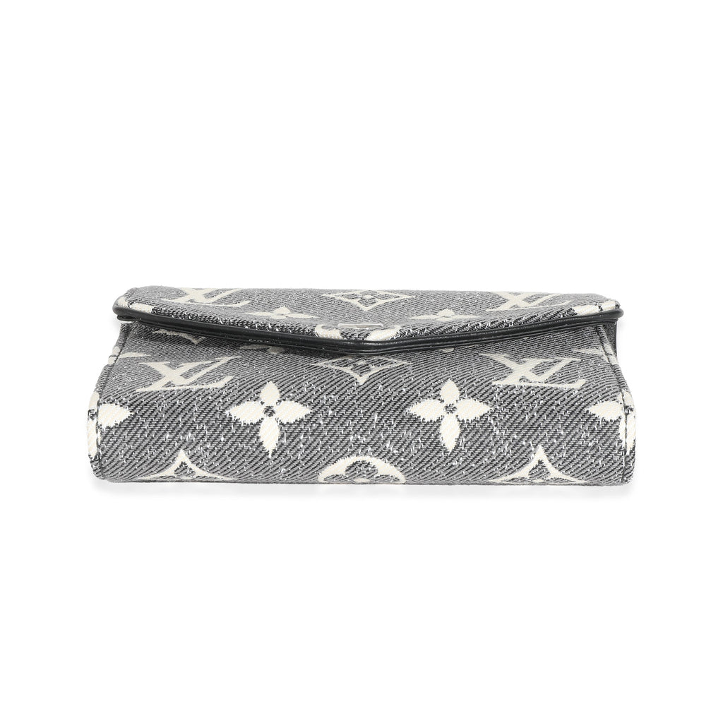 Louis Vuitton Louis Vuitton Black Denim Monogram Jacquard Victorine Wallet