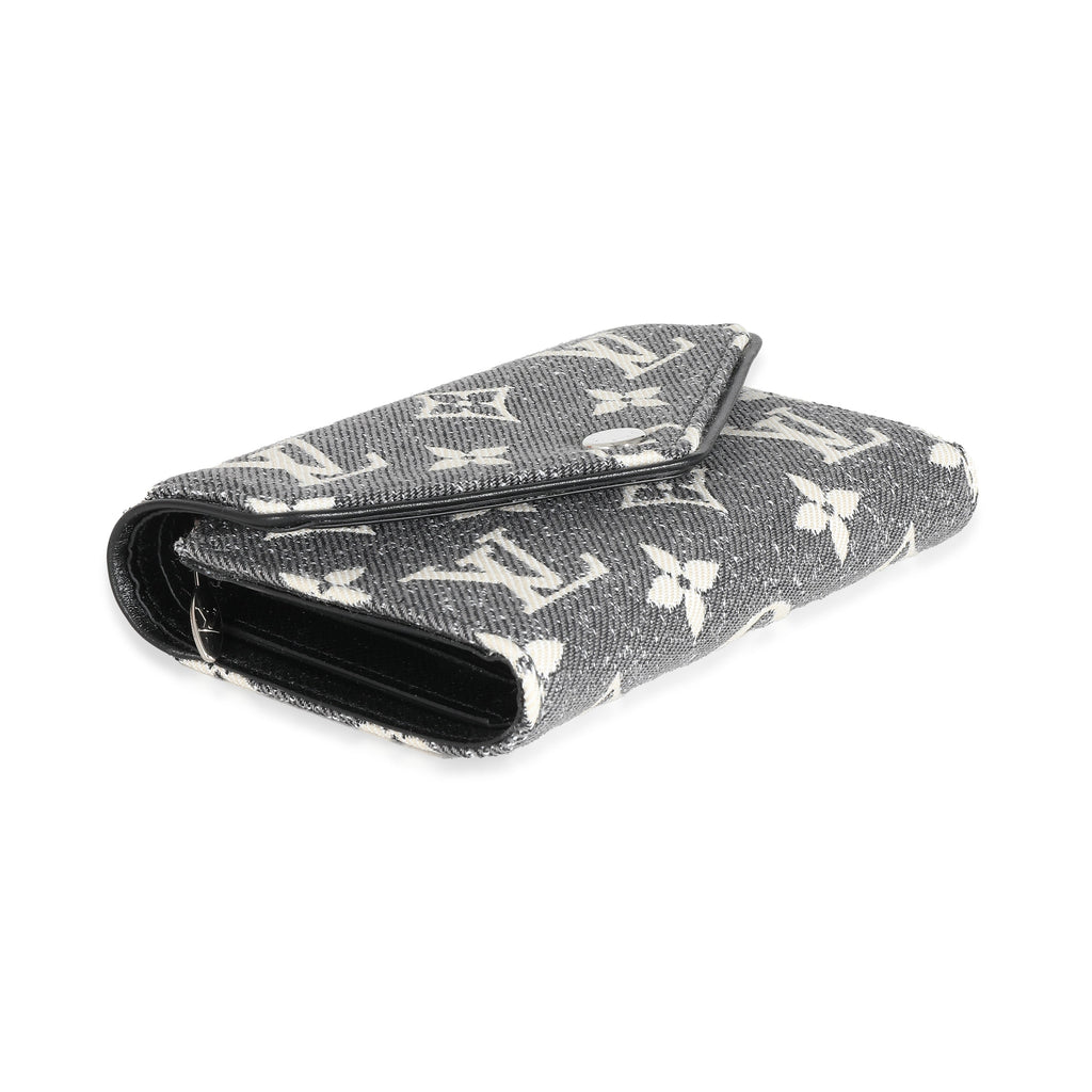 Louis Vuitton Louis Vuitton Black Denim Monogram Jacquard Victorine Wallet