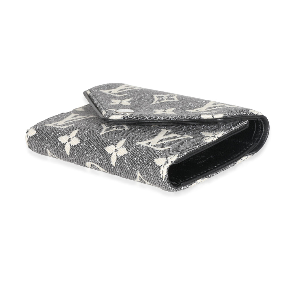 Louis Vuitton Louis Vuitton Black Denim Monogram Jacquard Victorine Wallet