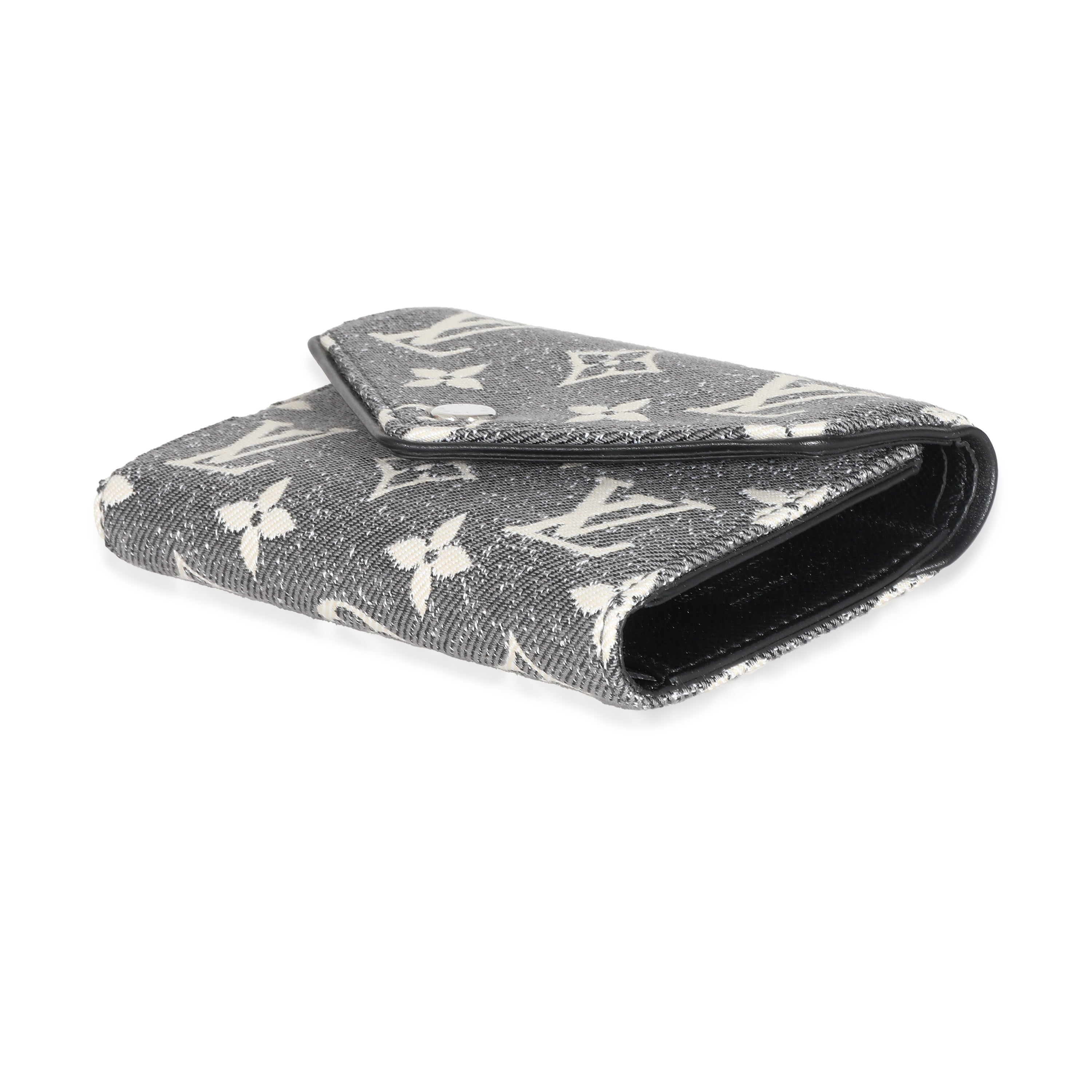 Louis Vuitton Louis Vuitton Black Denim Monogram Jacquard Victorine Wallet