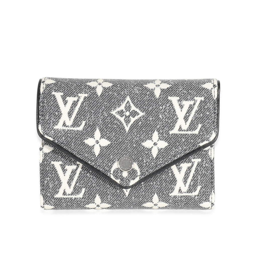 Louis Vuitton Louis Vuitton Black Denim Monogram Jacquard Victorine Wallet