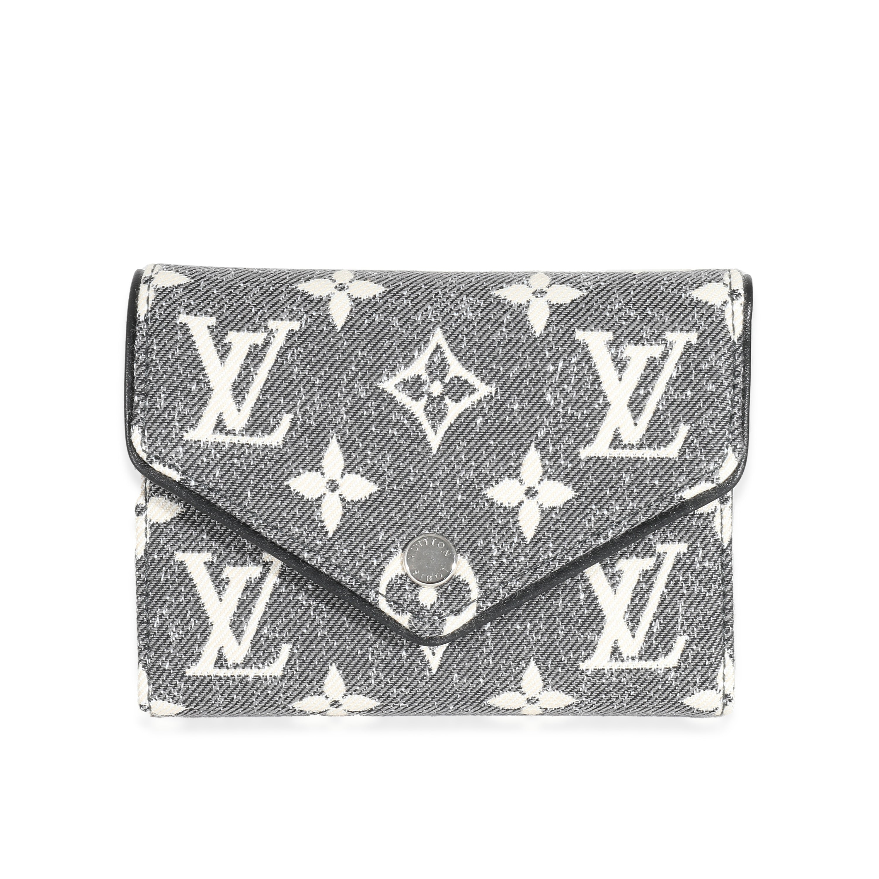 Louis Vuitton Louis Vuitton Black Denim Monogram Jacquard Victorine Wallet