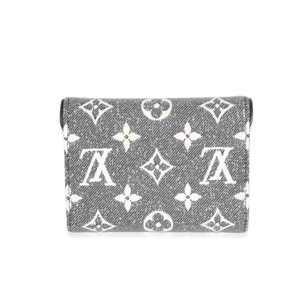 Louis Vuitton Louis Vuitton Black Denim Monogram Jacquard Victorine Wallet