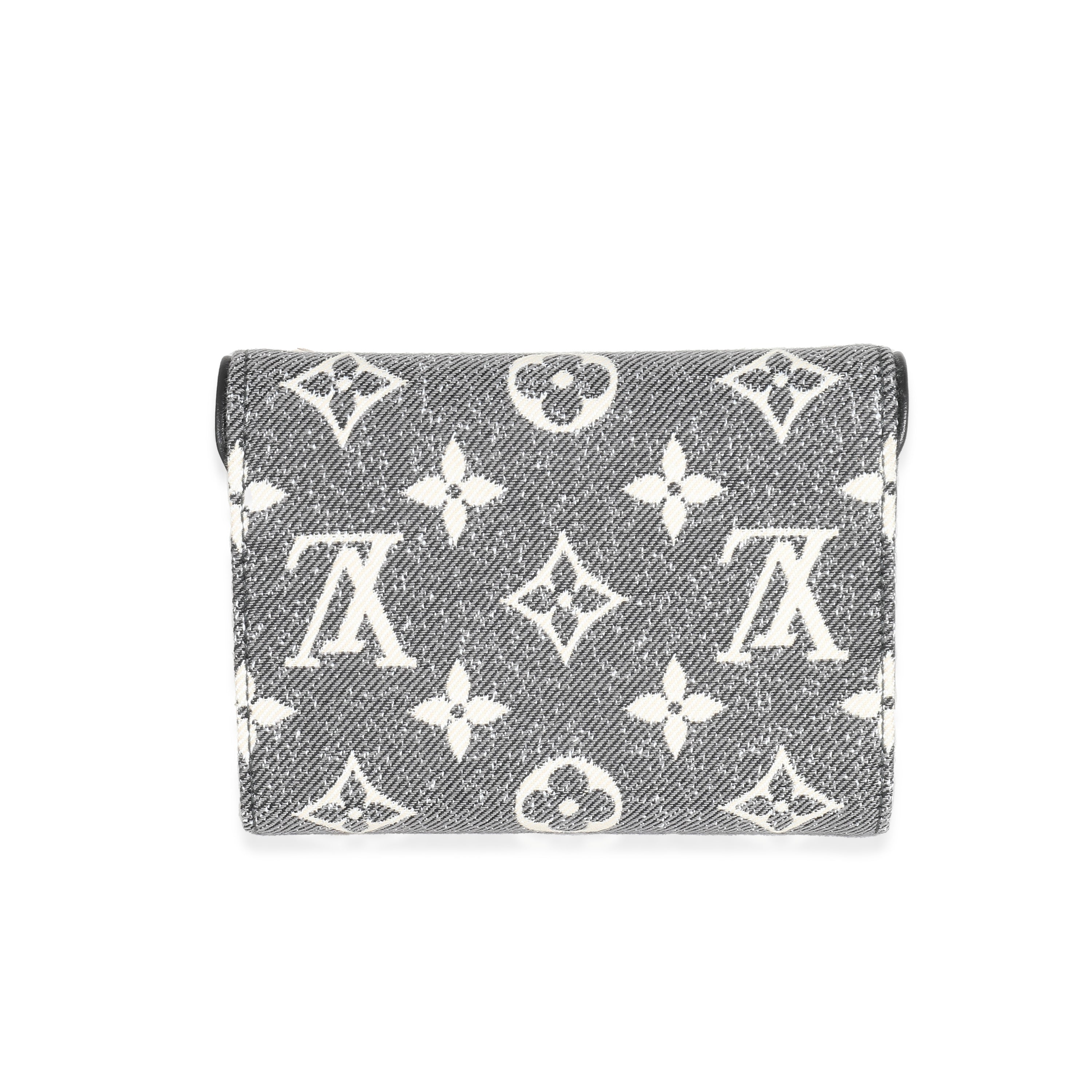 Louis Vuitton Louis Vuitton Black Denim Monogram Jacquard Victorine Wallet