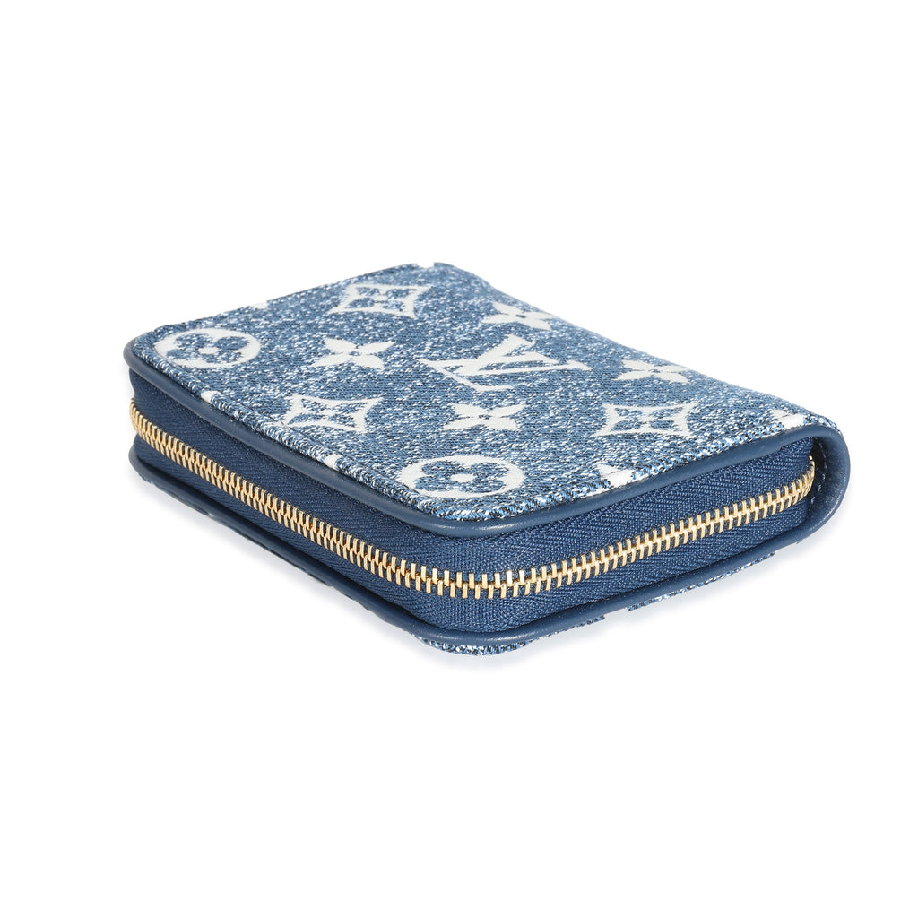 Louis Vuitton Louis Vuitton Blue Denim Monogram Jacquard Zippy Coin Purse