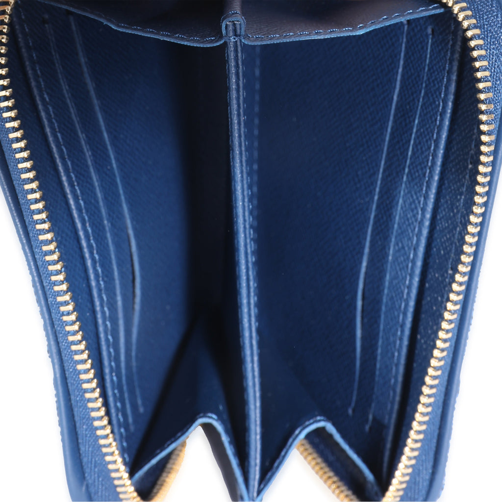 Louis Vuitton Louis Vuitton Blue Denim Monogram Jacquard Zippy Coin Purse