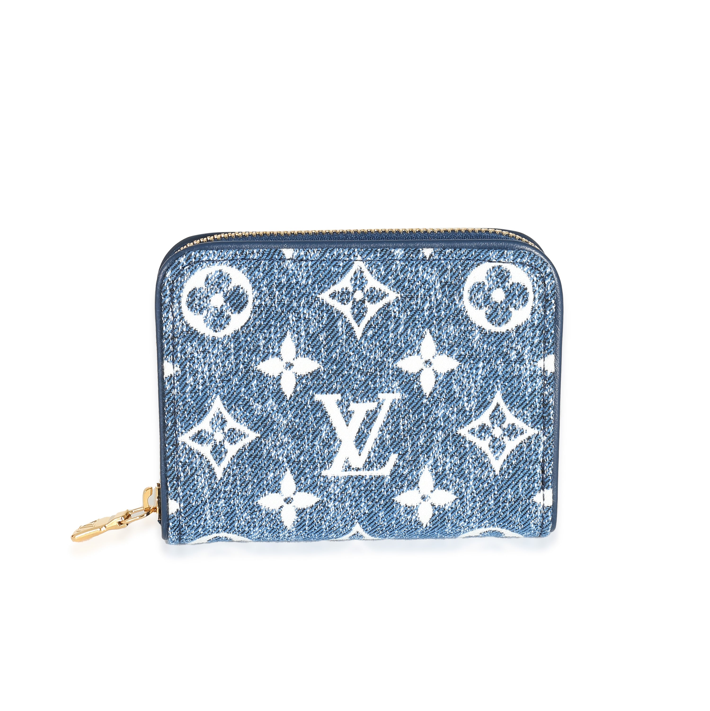 Louis Vuitton Louis Vuitton Blue Denim Monogram Jacquard Zippy Coin Purse