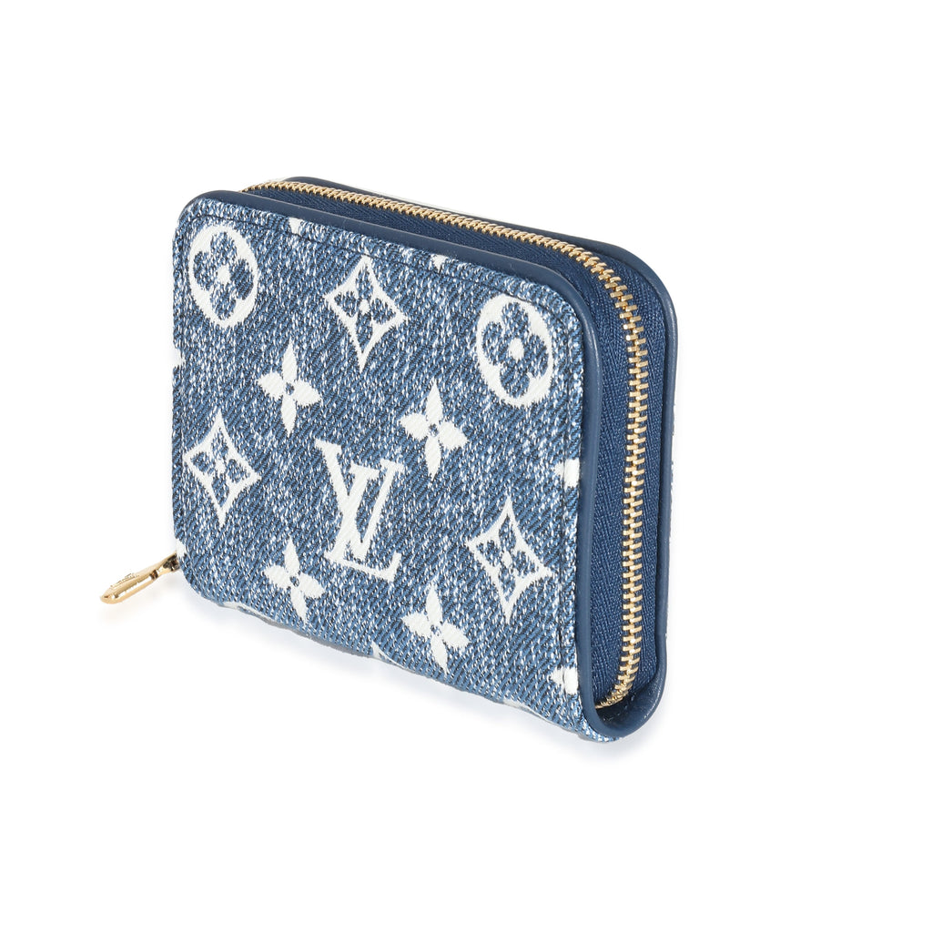 Louis Vuitton Louis Vuitton Blue Denim Monogram Jacquard Zippy Coin Purse