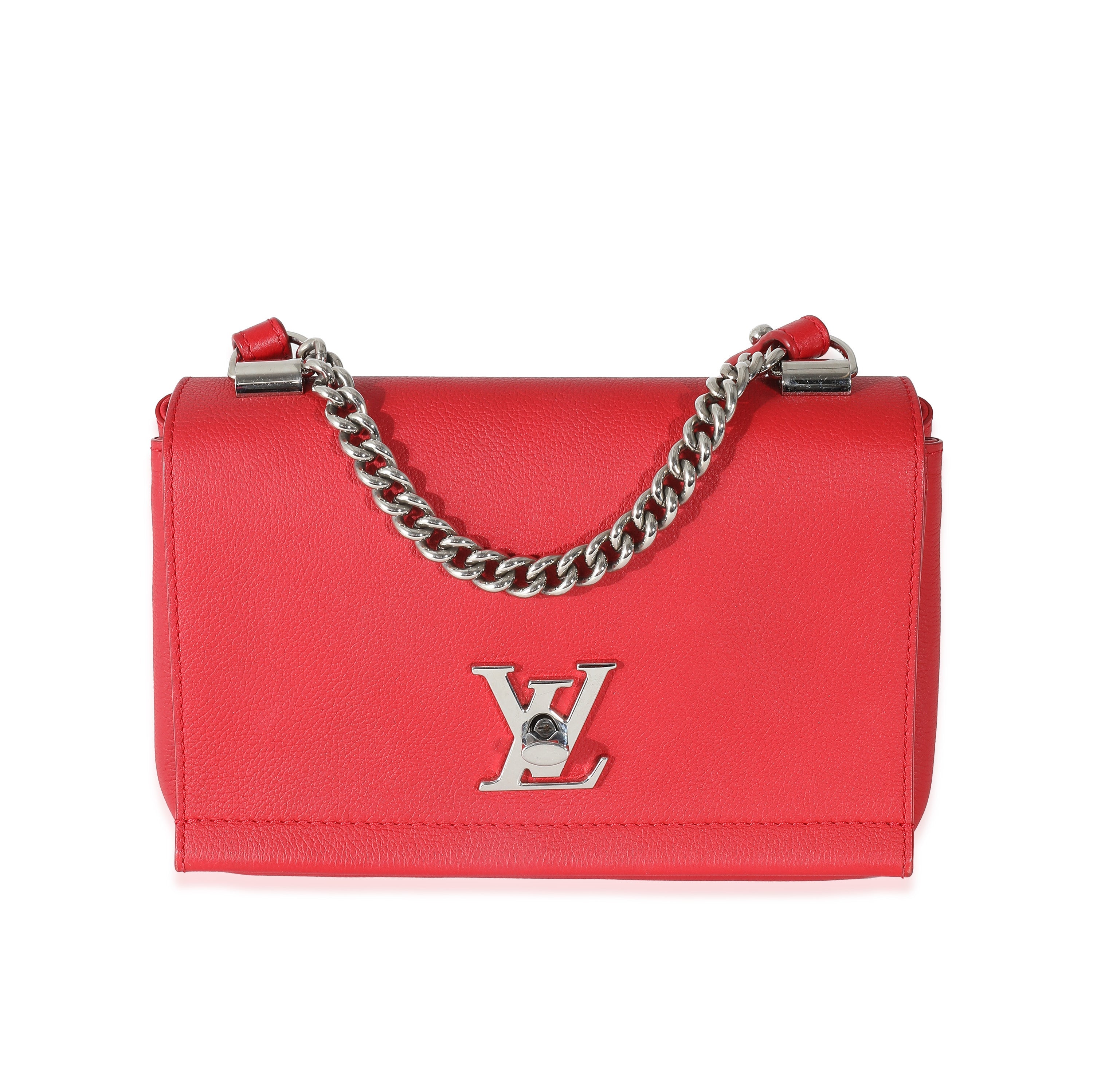 Louis Vuitton Louis Vuitton Rubis Pebbled Leather Lockme II BB