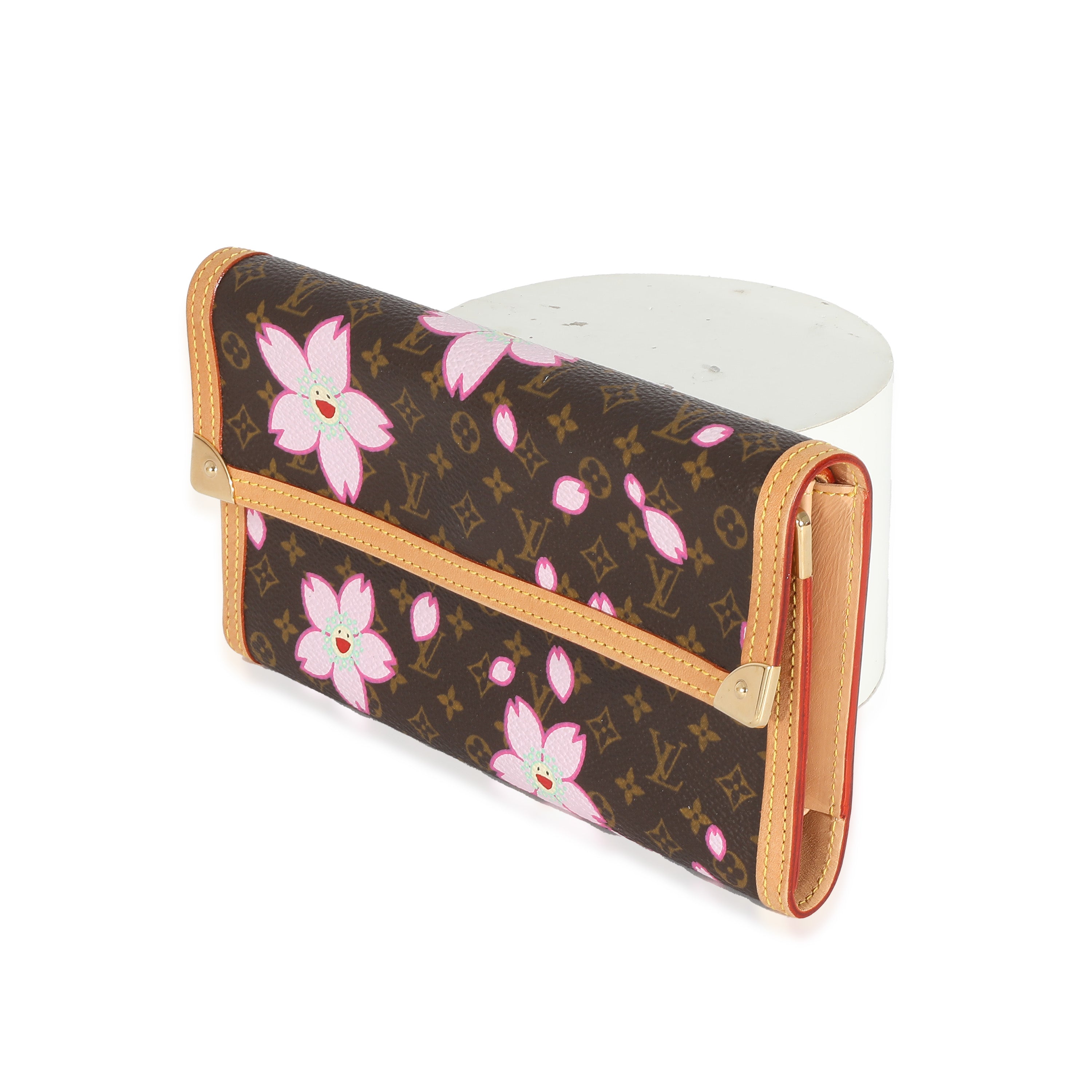 Louis Vuitton Louis Vuitton x Takashi Murakami Monogram Cherry Blossom Porte Tresor Wallet
