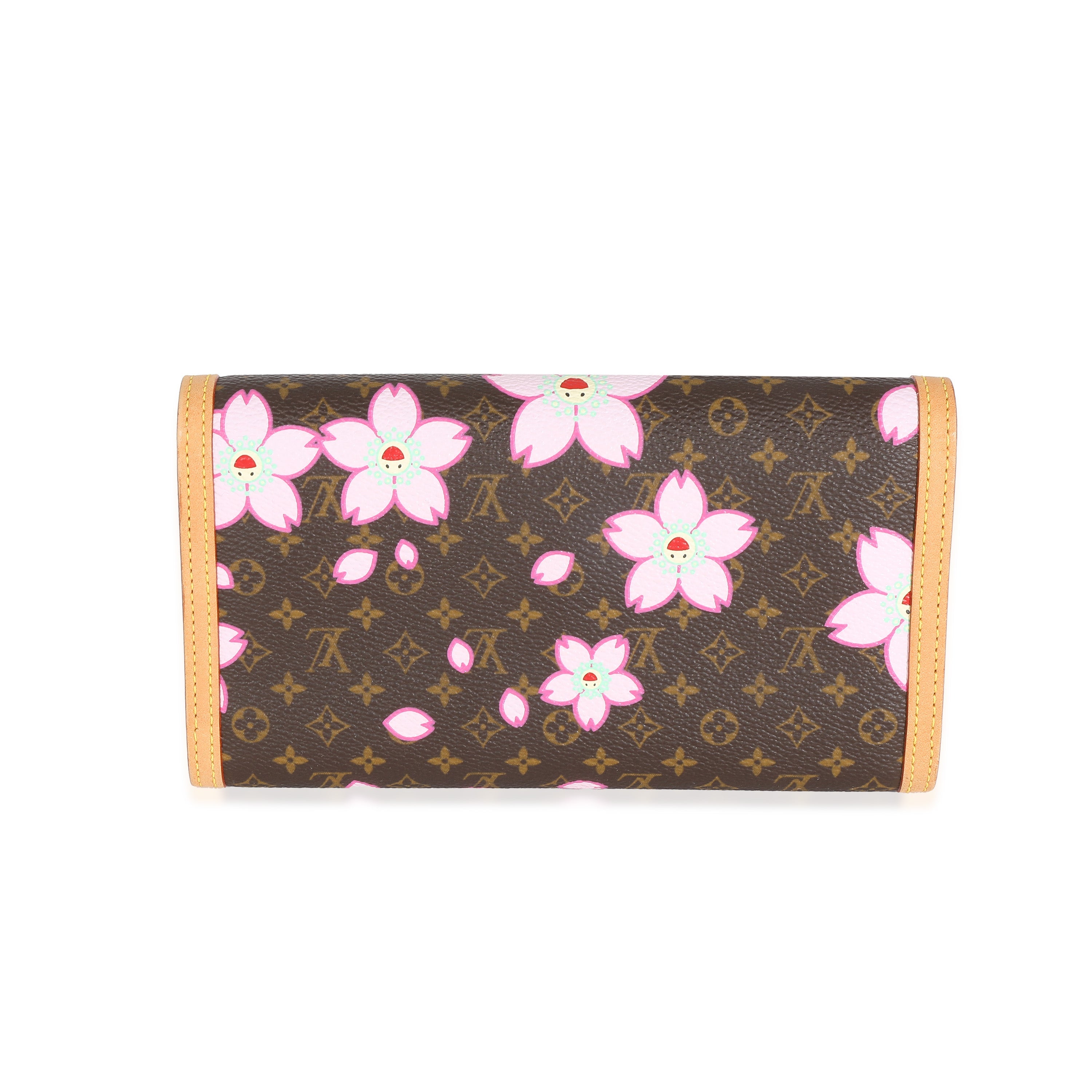 Louis Vuitton Louis Vuitton x Takashi Murakami Monogram Cherry Blossom Porte Tresor Wallet
