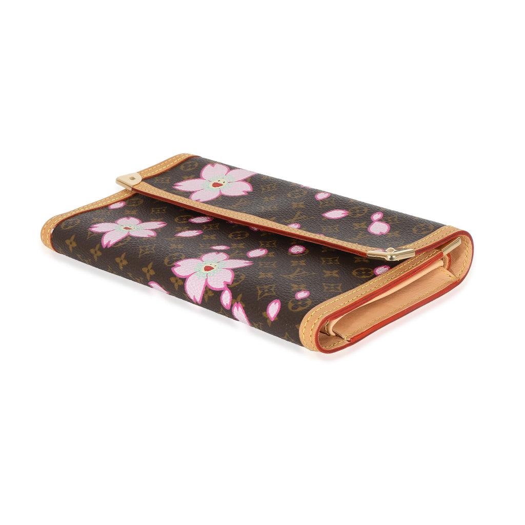 Louis Vuitton Louis Vuitton x Takashi Murakami Monogram Cherry Blossom Porte Tresor Wallet