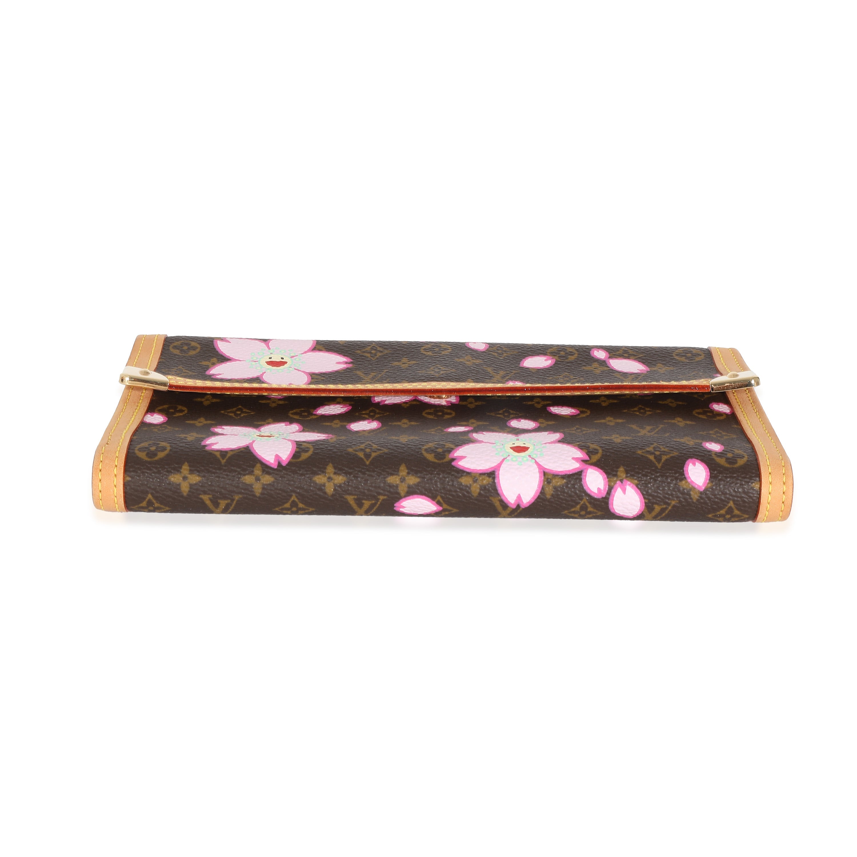 Louis Vuitton Louis Vuitton x Takashi Murakami Monogram Cherry Blossom Porte Tresor Wallet