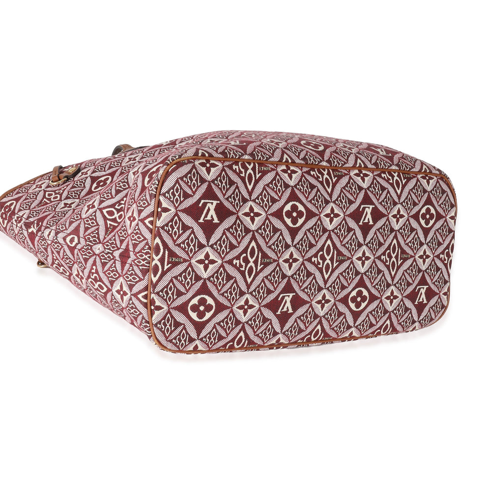 Louis Vuitton Bordeaux Jacquard Since 1854 Neverfull MM