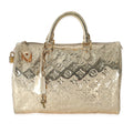 Louis Vuitton Louis Vuitton Gold Monogram Miroir Vinyl Speedy 30
