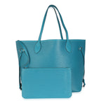 Louis Vuitton Louis Vuitton Cyan Blue Epi Neverfull MM