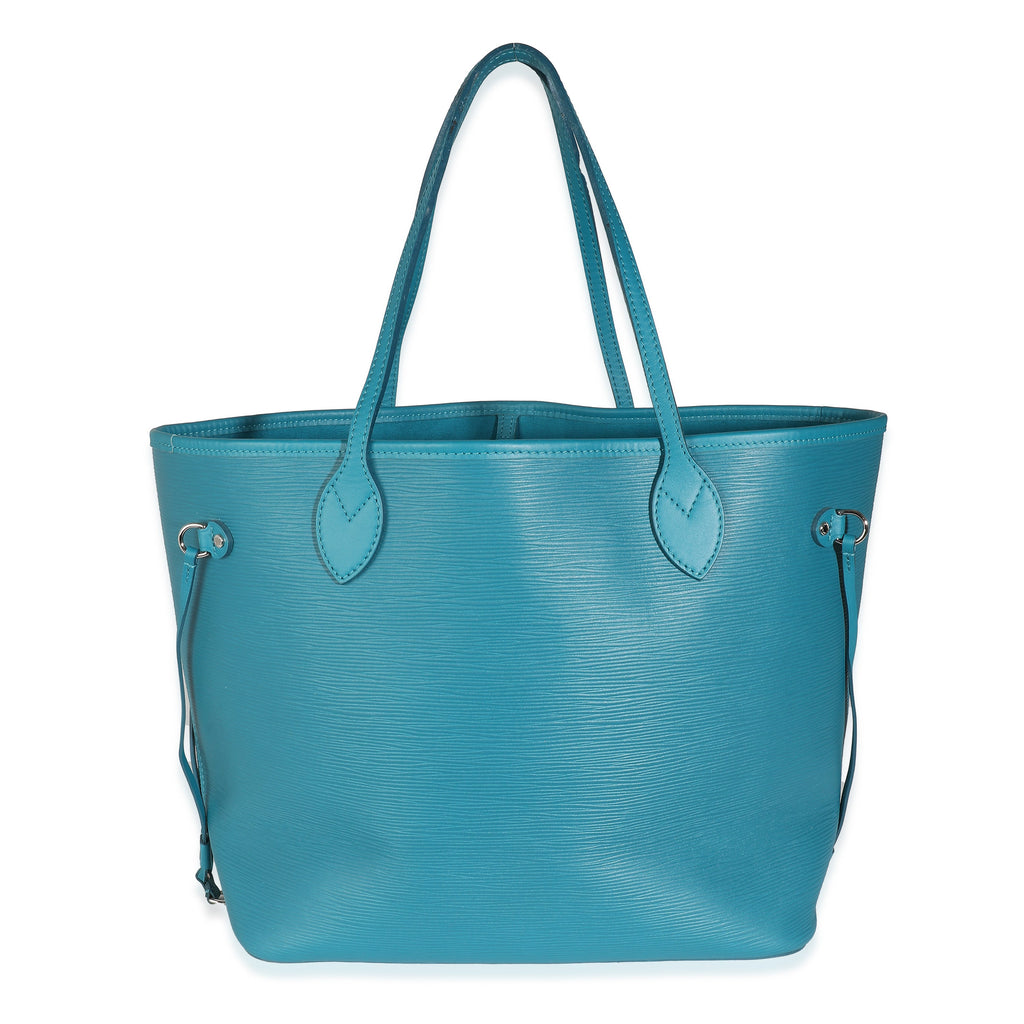 Louis Vuitton Louis Vuitton Cyan Blue Epi Neverfull MM
