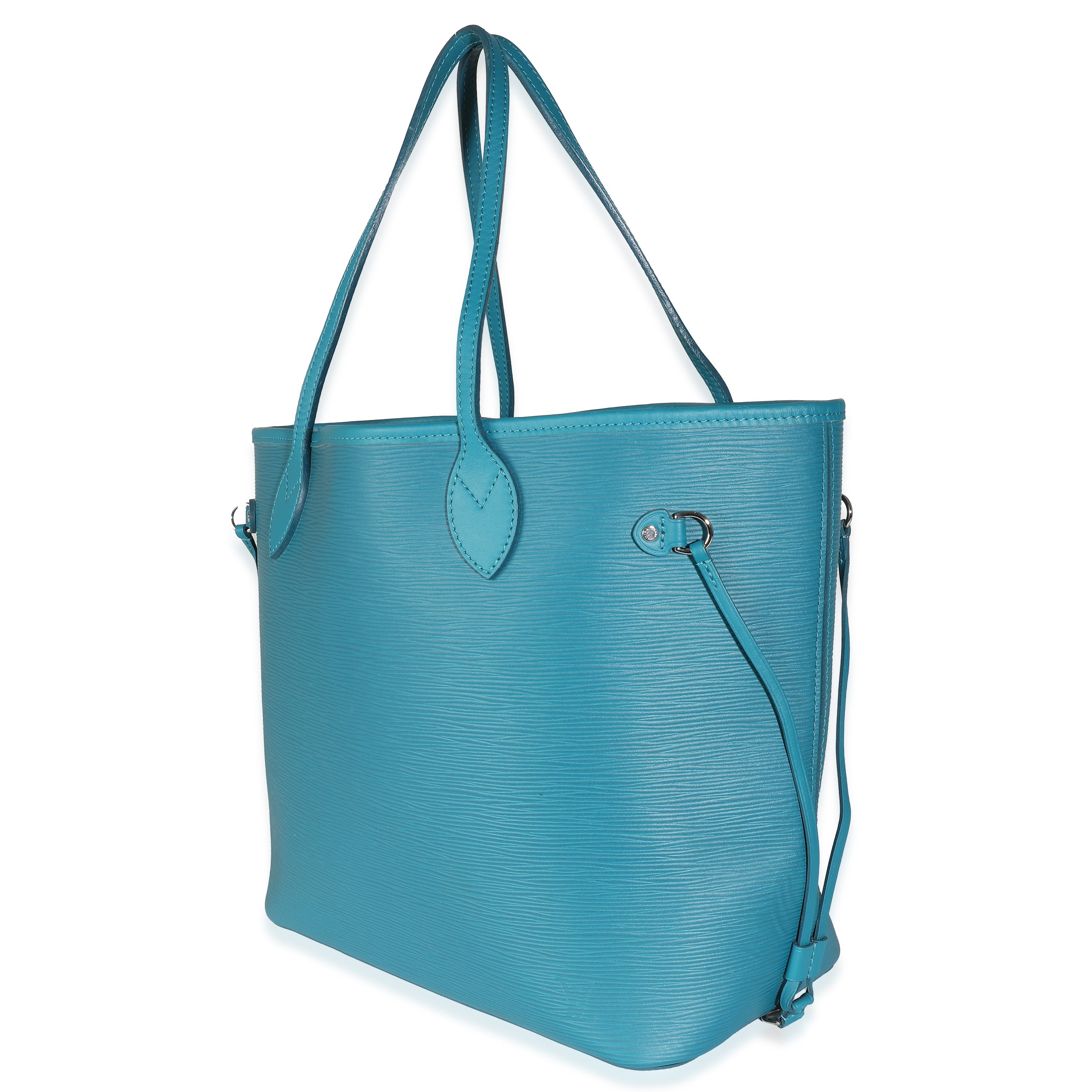 Louis Vuitton Louis Vuitton Cyan Blue Epi Neverfull MM