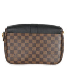 Louis Vuitton Black Leather Damier Ebene Canvas Clapton PM