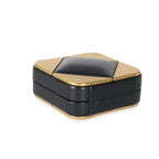 Chanel Black Lambskin Gold Metal Square CC Clutch