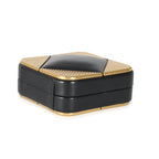 Chanel Black Lambskin Gold Metal Square CC Clutch