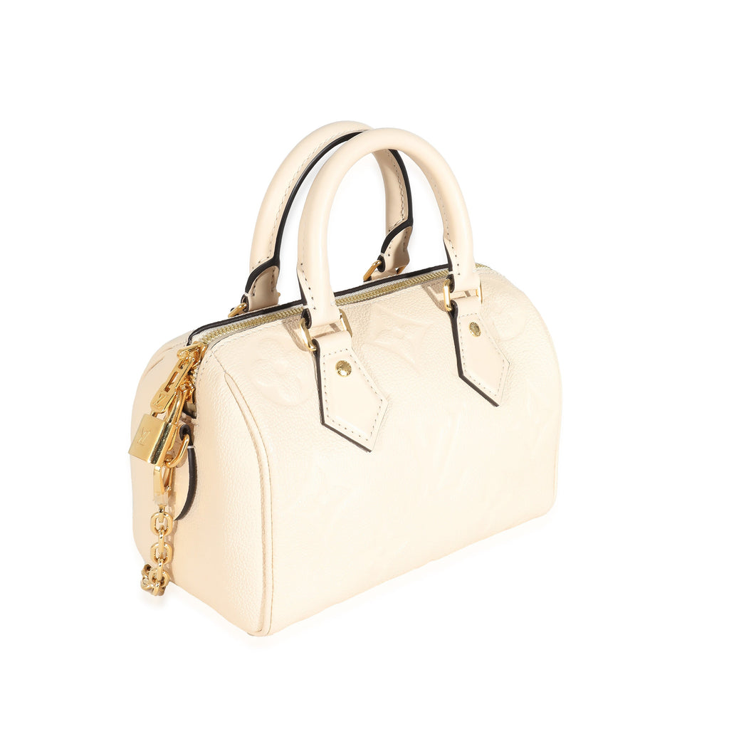 Louis Vuitton Louis Vuitton Creme Empreinte Speedy Bandoulière 20