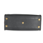 Louis Vuitton Louis Vuitton Black Calfskin Monogram Canvas On My Side MM
