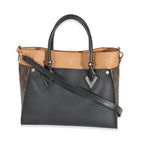 Louis Vuitton Louis Vuitton Black Calfskin Monogram Canvas On My Side MM