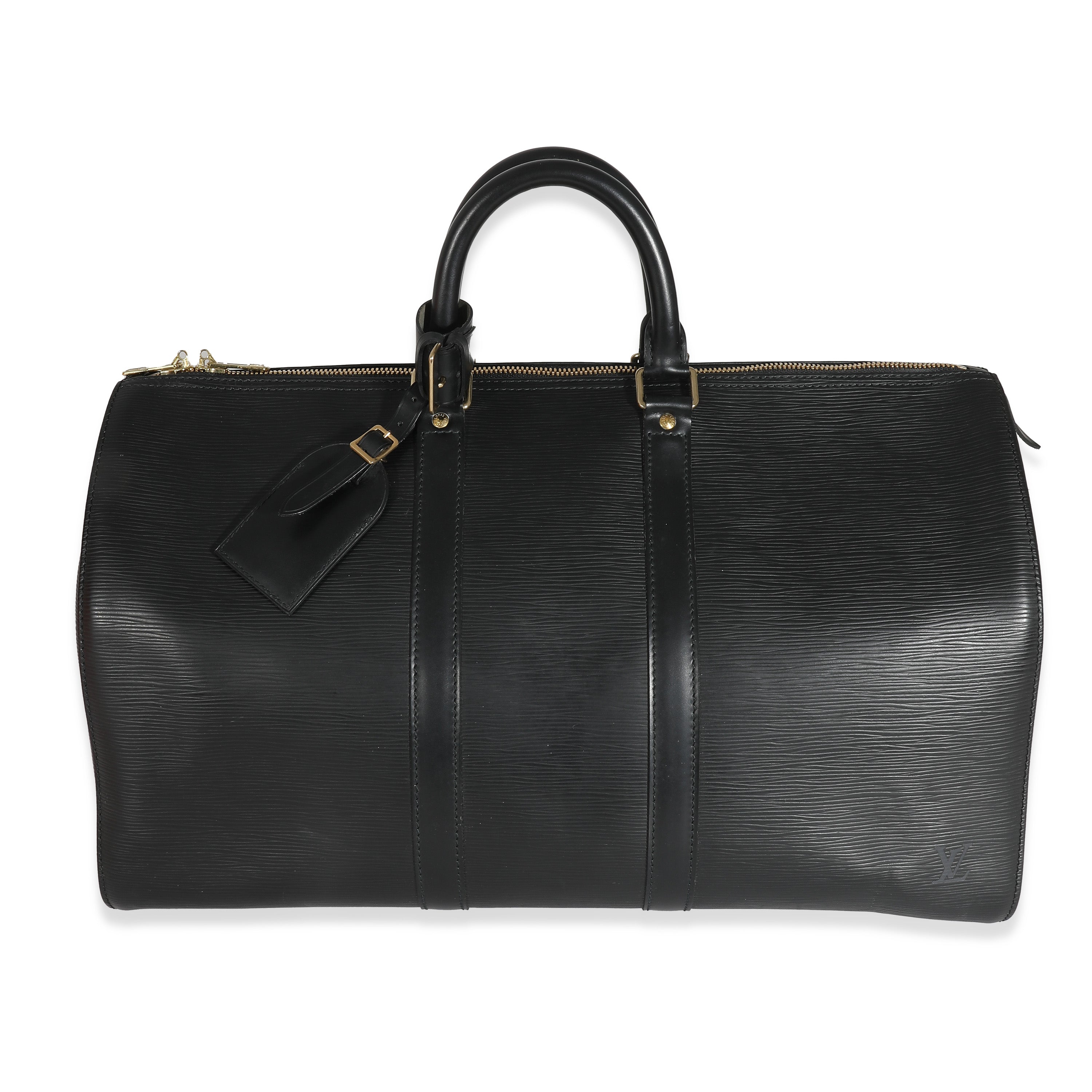 Louis Vuitton Louis Vuitton Black Epi Keepall 45