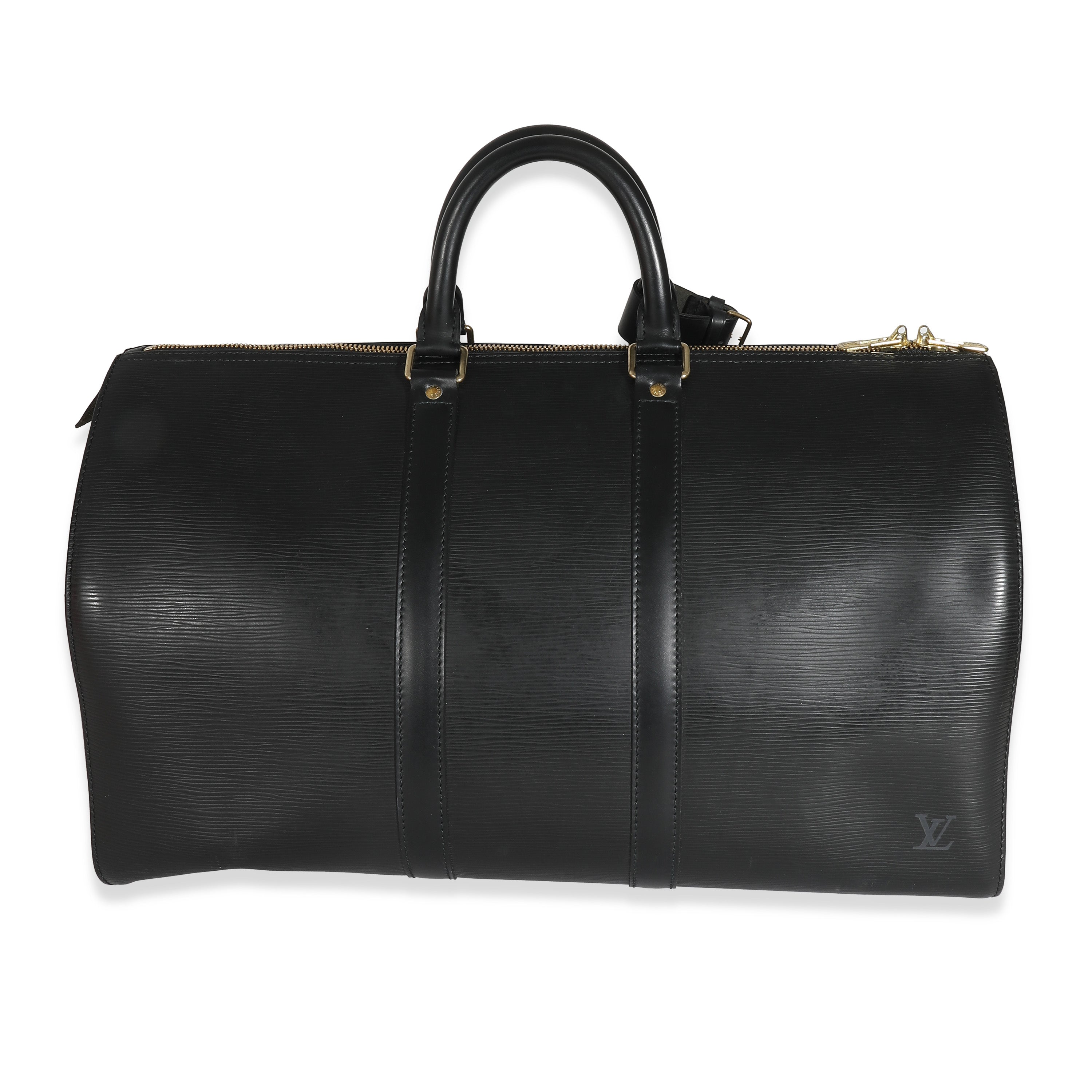 Louis Vuitton Louis Vuitton Black Epi Keepall 45