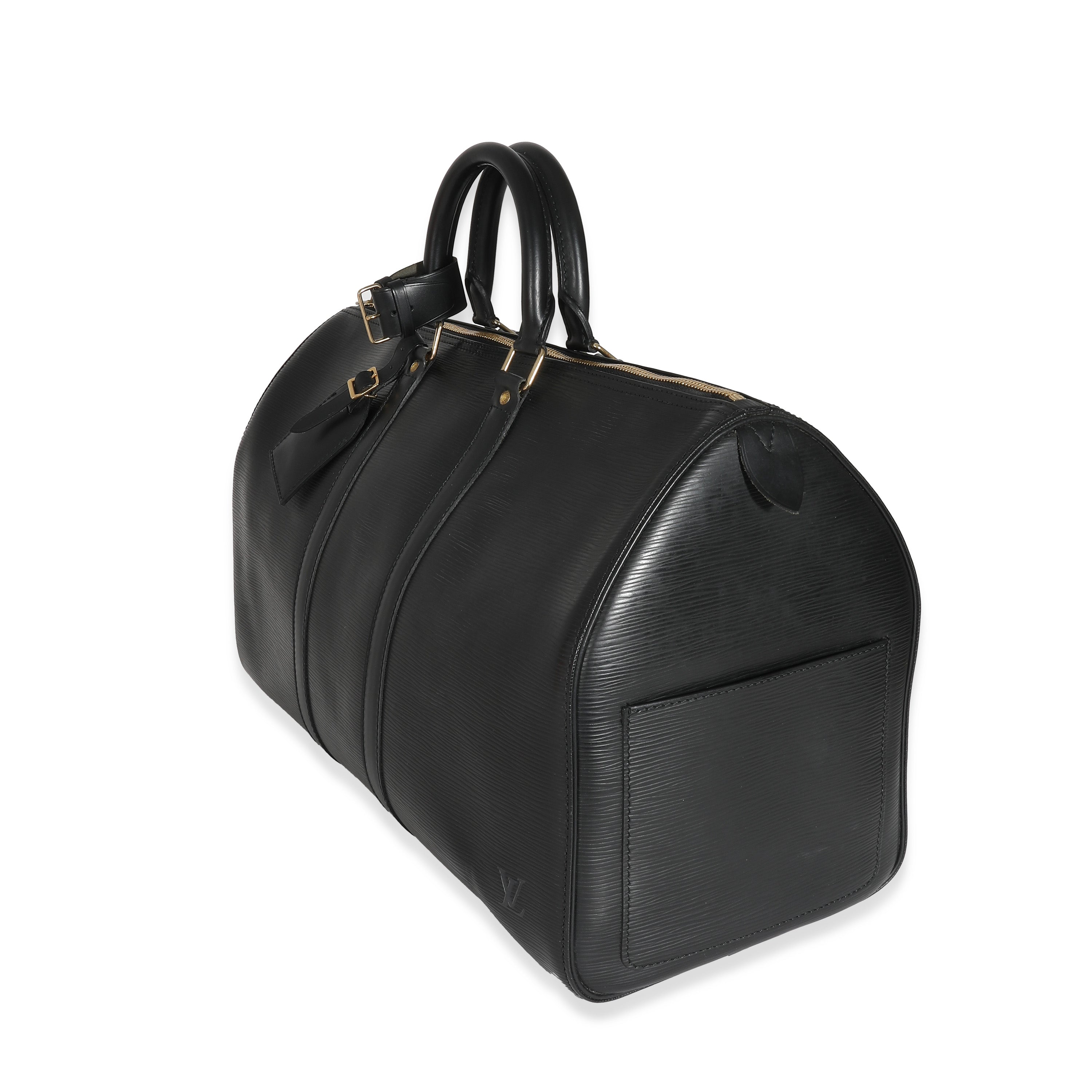 Louis Vuitton Louis Vuitton Black Epi Keepall 45