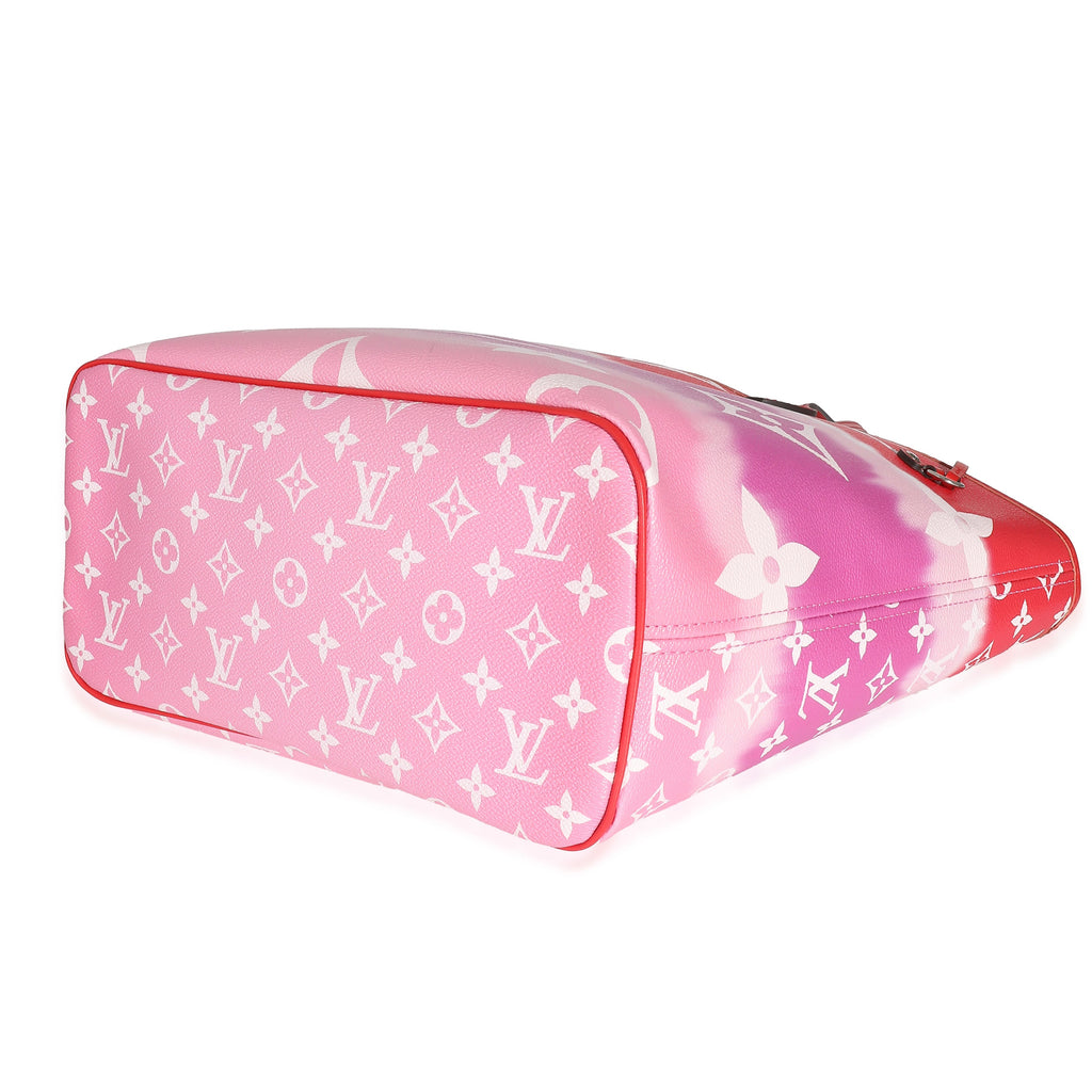 Louis Vuitton Louis Vuitton Red Pink Rogue LV Escale Canvas Neverfull MM