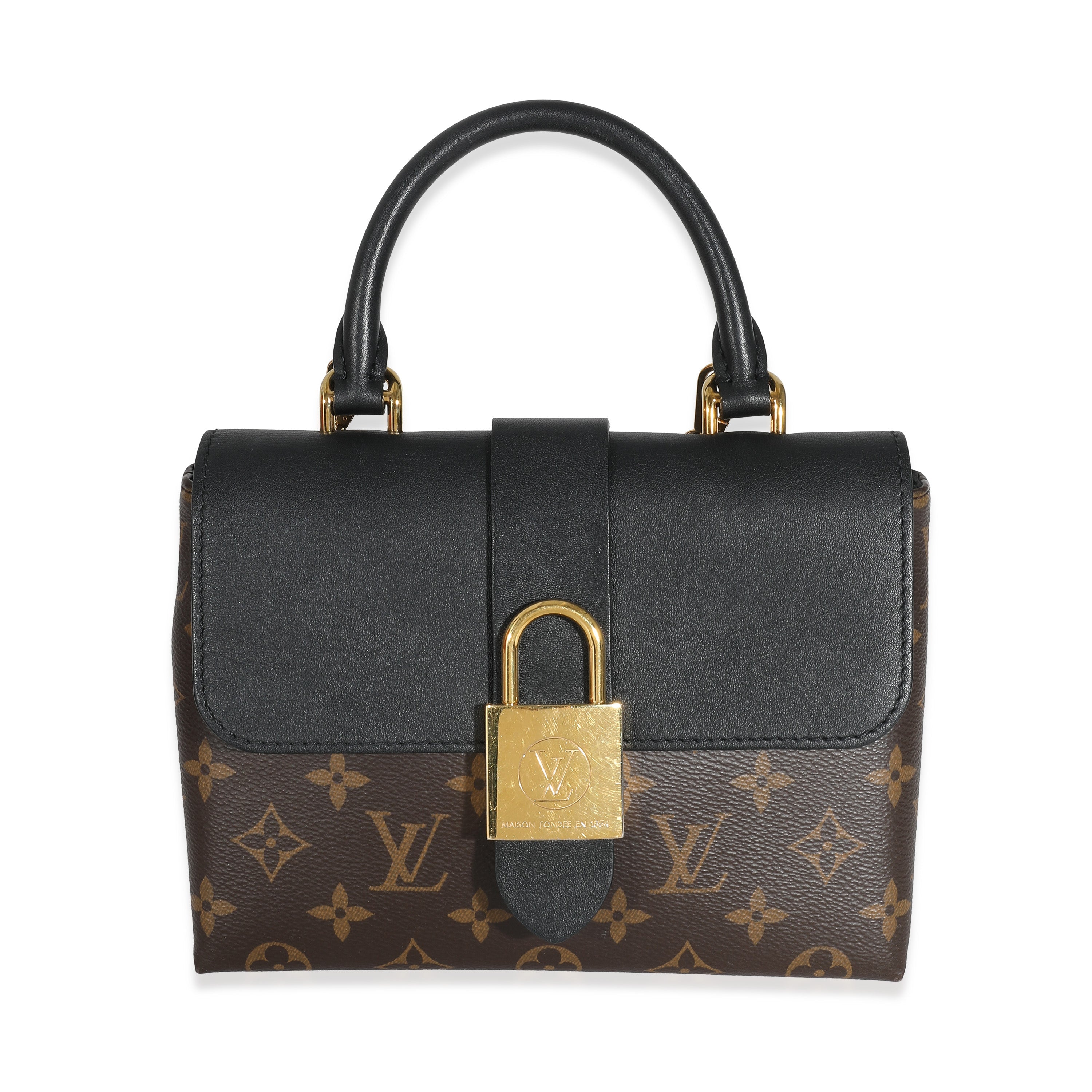 Louis Vuitton Louis Vuitton Black Calfskin Monogram Canvas Locky BB