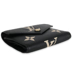 Louis Vuitton Black Beige Bicolor Giant Monogram Empreinte Victorine Wallet